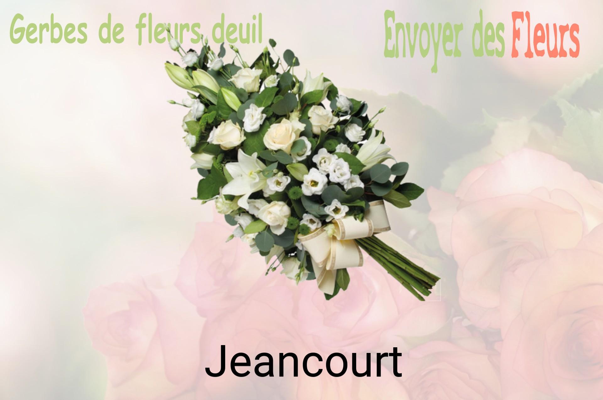 Gerbe de fleurs de deuil livrée à Jeancourt